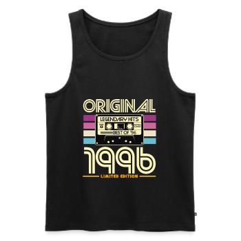 Original 1996 Cassette Retro - Men's Premium Organic Tank Top - black - Front - AI Model Male 178 light (178cm)