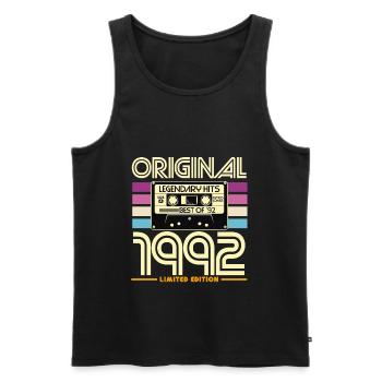 Original 1992 Edition Limitée Hits - Débardeur bio Premium Homme - noir - Devant - Michal (187cm)