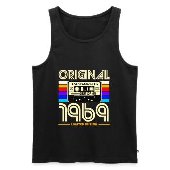 Original 1969 Limited Edition - Men's Premium Organic Tank Top - black - Front - Michal (187cm)