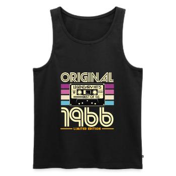 Vintage 1966 Limited Edition Kassette - Männer Premium Bio Tank Top - Schwarz - Vorne - Michal (187cm)