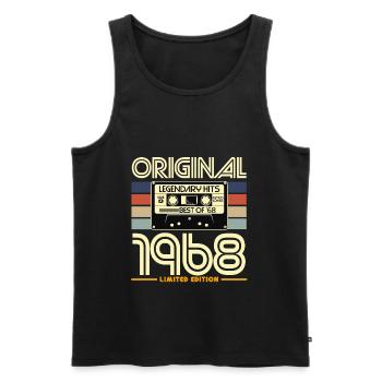 1968 Vintage Cassette Edition - Men's Premium Organic Tank Top - black - Front - Michal (187cm)