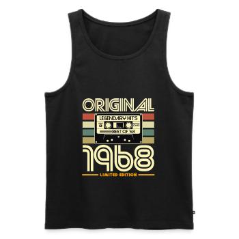 Original 1968 Cassette Retro Édition - Débardeur bio Premium Homme - noir - Devant - Michal (187cm)
