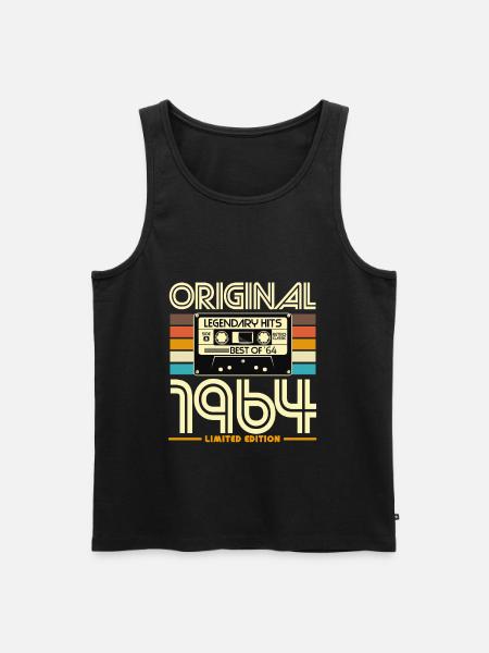 Original 1964 Retro Cassette - Men's Premium Organic Tank Top - black