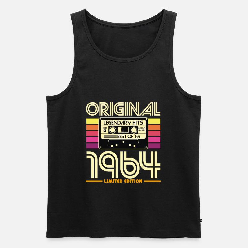 Originale Retro-Hits von 1964 - Männer Premium Bio Tank Top - Schwarz