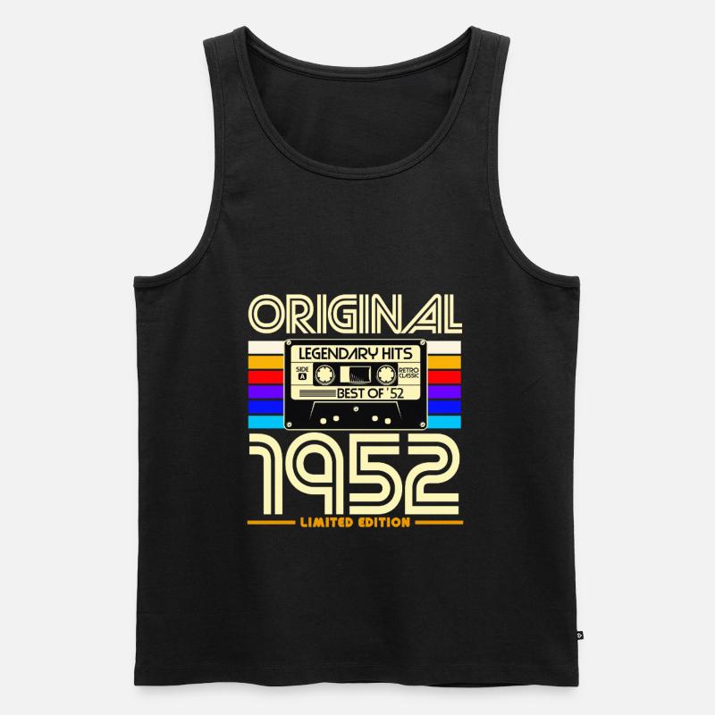 Originale Retro-Kassette von 1952 - Männer Premium Bio Tank Top - Schwarz