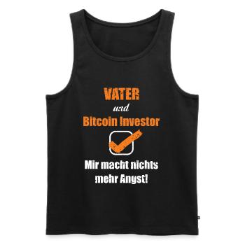 Bitcoin Crypto Dad wie ein normaler Dad - Männer Premium Bio Tank Top - Schwarz - Vorne - Michal (187cm)