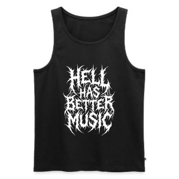 Hell Has Better Music - Men's Premium Organic Tank Top - black - Front - Michal (187cm)