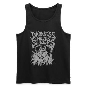 Grim Reaper Death Metal Gothic Horror Motif - Men's Premium Organic Tank Top - black - Front - Michal (187cm)