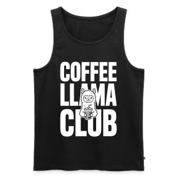 Coffee Llama Club – Café glacé - Débardeur bio Premium Homme - noir - Devant - Michal (187cm)