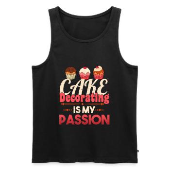 Kuchen Der Leidenschafts geschenk Verziert - Männer Premium Bio Tank Top - Schwarz - Vorne - AI Model Male 178 light (178cm)