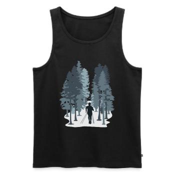Courir, Courir, Trail Running - Débardeur bio Premium Homme - noir - Devant - Michal (187cm)
