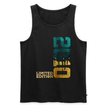 16. GEBURTSTAG LIMITED EDITION 2010 - Männer Premium Bio Tank Top - Schwarz - Vorne - Michal (187cm)