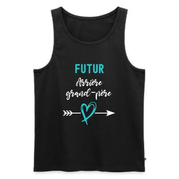 futur arrière-grand-père cadeau annonce grossesse - Débardeur bio Premium Homme - noir - Devant - Michal (187cm)