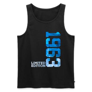 63RD BIRTHDAY LIMITED EDITION 1963 - Men's Premium Organic Tank Top - black - Front - Michal (187cm)