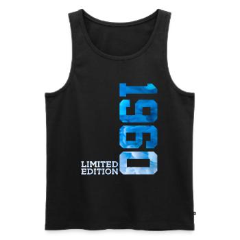 66TH BIRTHDAY LIMITED EDITION 1960 - Men's Premium Organic Tank Top - black - Front - Michal (187cm)