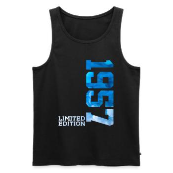 69TH BIRTHDAY LIMITED EDITION 1957 - Men's Premium Organic Tank Top - black - Front - Michal (187cm)