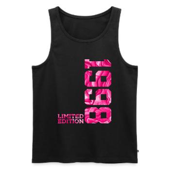 28. GEBURTSTAG PINK LIMITED EDITION 1998 - Männer Premium Bio Tank Top - Schwarz - Vorne - Michal (187cm)