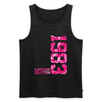 43RD BIRTHDAY PINK LIMITED EDITION 1983 - Men's Premium Organic Tank Top - black - Front - Michal (187cm)