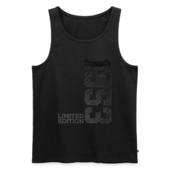 73RD BIRTHDAY LIMITED EDITION 1953 - Men's Premium Organic Tank Top - black - Front - AI Model Male 178 light (178cm)