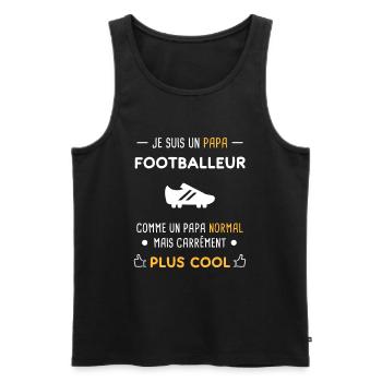 je suis un papa footballeur foot crampons - Débardeur bio Premium Homme - noir - Devant - Michal (187cm)
