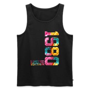 46TH BIRTHDAY LIMITED EDITION 1980 - Men's Premium Organic Tank Top - black - Front - Michal (187cm)