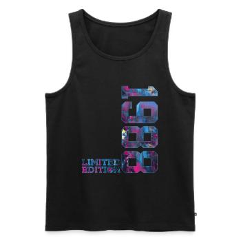38TH BIRTHDAY 38 YEARS LIMITED EDITION 1988 - Men's Premium Organic Tank Top - black - Front - Michal (187cm)