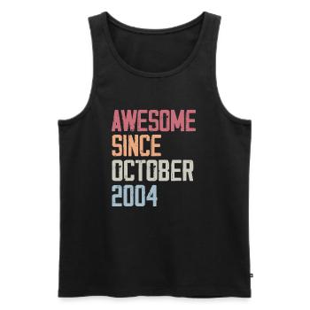Bogosse born in October 2004 - Fête d'anniversair - Men's Premium Organic Tank Top - black - Front - Michal (187cm)