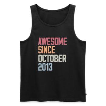 Bogosse born in October 2013 - Fête d'anniversair - Men's Premium Organic Tank Top - black - Front - Michal (187cm)