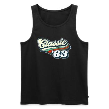 Classique '63 - Débardeur bio Premium Homme - noir - Devant - Michal (187cm)