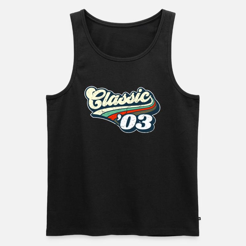 Classic `03 - Männer Premium Bio Tank Top - Schwarz