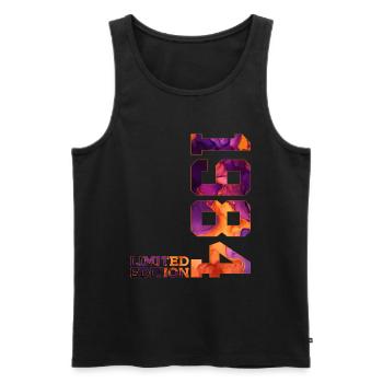 LIMITED EDITION 1984 42 YEARS 42ND BIRTHDAY - Men's Premium Organic Tank Top - black - Front - AI Model Male 178 light (178cm)
