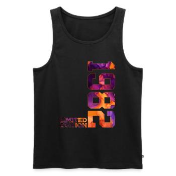 44TH BIRTHDAY 44 YEARS LIMITED EDITION 1982 - Men's Premium Organic Tank Top - black - Front - Michal (187cm)