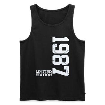 39TH BIRTHDAY LIMITED EDITION 1987 - Men's Premium Organic Tank Top - black - Front - Michal (187cm)