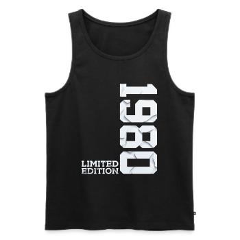 46TH BIRTHDAY LIMITED EDITION 1980 - Men's Premium Organic Tank Top - black - Front - Michal (187cm)