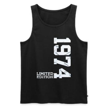 52ND BIRTHDAY LIMITED EDITION 1974 - Men's Premium Organic Tank Top - black - Front - Michal (187cm)