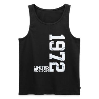 54TH BIRTHDAY LIMITED EDITION 1972 - Men's Premium Organic Tank Top - black - Front - Michal (187cm)