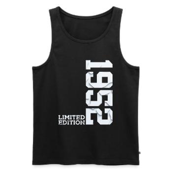 74TH BIRTHDAY LIMITED EDITION 1952 - Men's Premium Organic Tank Top - black - Front - Michal (187cm)