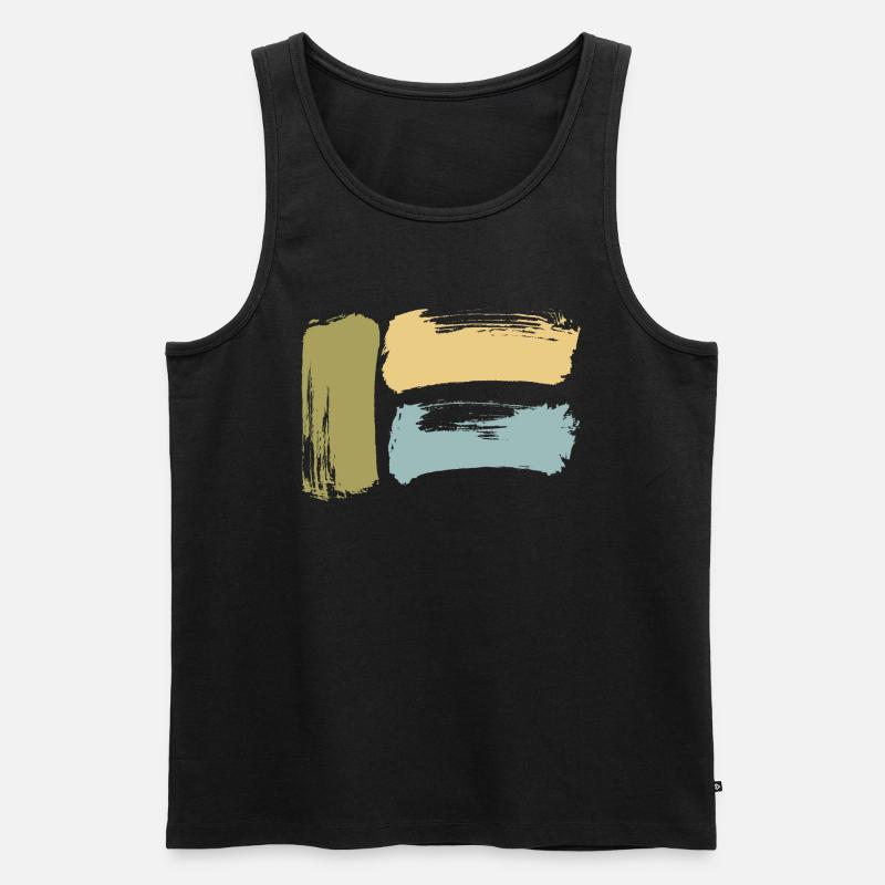 Abstrakte Kunst - Männer Premium Bio Tank Top - Schwarz