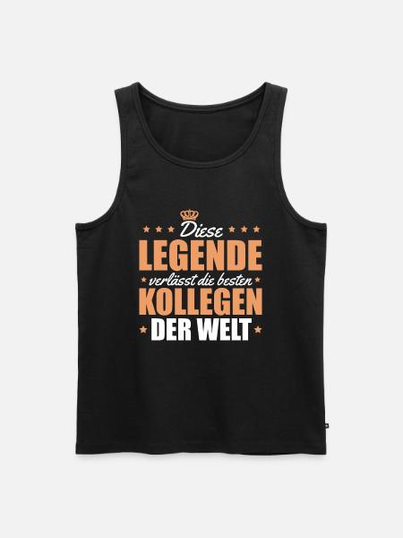 Arbeitskollege Abschiedsgeschenk Rente - Männer Premium Bio Tank Top - Schwarz
