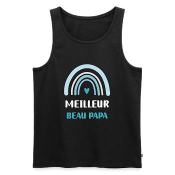 Best Beautiful Rainbow Dad Gift - Men's Premium Organic Tank Top - black - Front - Michal (187cm)
