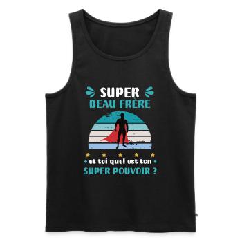 Schwager Super Schwager Super Schwager Geschenk - Männer Premium Bio Tank Top - Schwarz - Vorne - Michal (187cm)