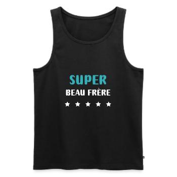 Super schönes Bruder personalisiertes Geschenk - Männer Premium Bio Tank Top - Schwarz - Vorne - AI Model Male 178 light (178cm)