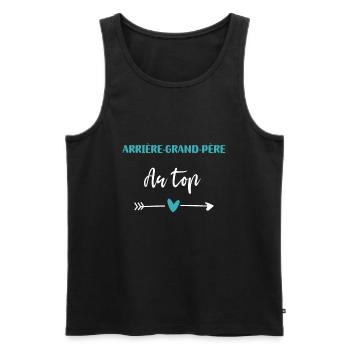 Urgroßvater mit einem großen Herzen - Männer Premium Bio Tank Top - Schwarz - Vorne - Michal (187cm)