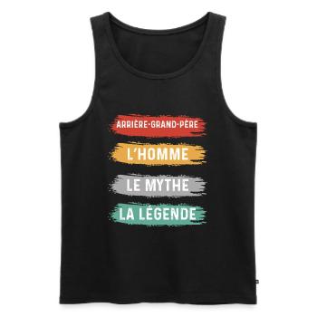 Mythos Urgroßvater Mensch Mythos Legende - Männer Premium Bio Tank Top - Schwarz - Vorne - Michal (187cm)