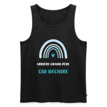 Urgroßvater zerreißt Regenbogen - Männer Premium Bio Tank Top - Schwarz - Vorne - Michal (187cm)