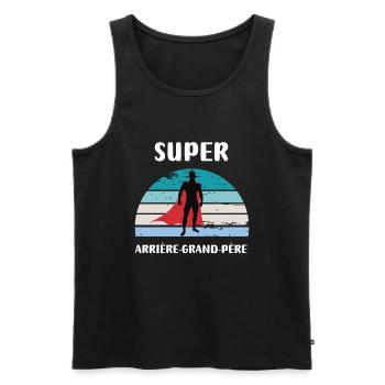 Super-Ur-Opa Retro Vintage - Männer Premium Bio Tank Top - Schwarz - Vorne - Michal (187cm)