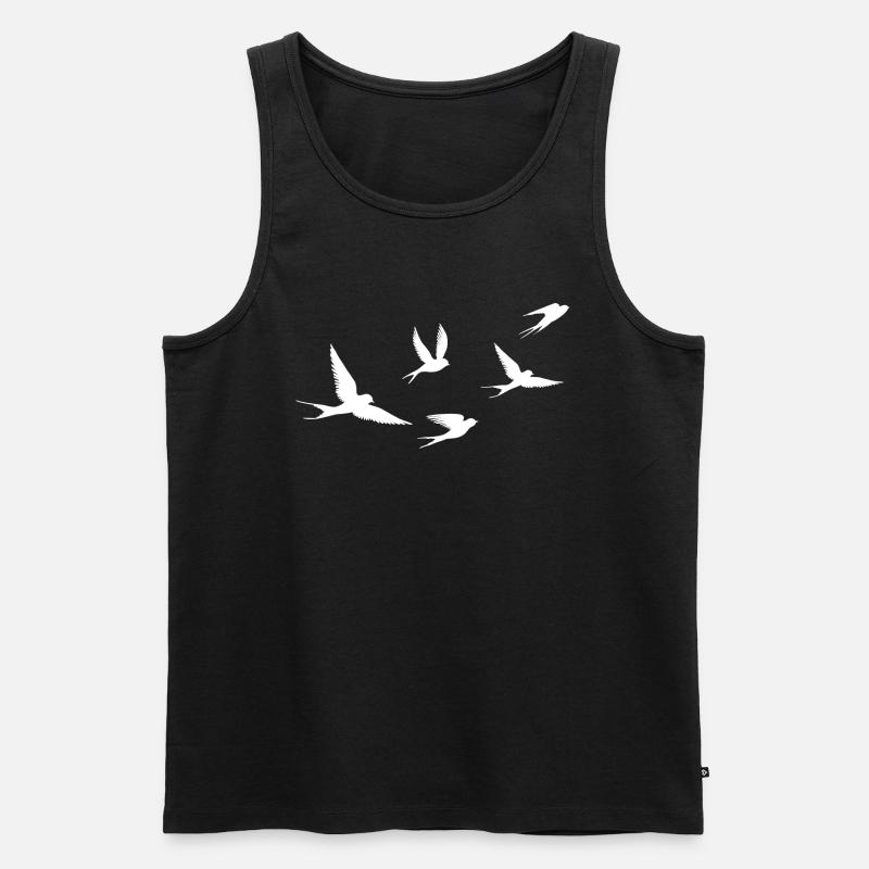 Vögel | Vogel - Männer Premium Bio Tank Top - Schwarz