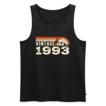 Vintage 1993 Birthday Gift 1993 Retro 1993 - Men's Premium Organic Tank Top - black - Front - Michal (187cm)