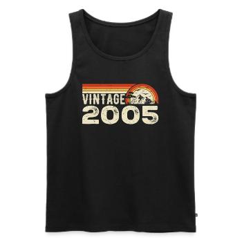 Jahrgang 2005 Geburtstagsgeschenk 2005 Retro 2005 - Männer Premium Bio Tank Top - Schwarz - Vorne - AI Model Male 178 light (178cm)