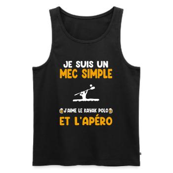 Einfacher Kerl Kajak Polo Aperitif Kajakfahrer Humor - Männer Premium Bio Tank Top - Schwarz - Vorne - Michal (187cm)
